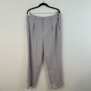 Runcati Men's Light Khaki Dress Pants Classic Tailored Fit Elastic Waist XL NWT